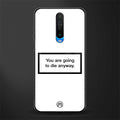 going to die white edition glass case for poco x2 image