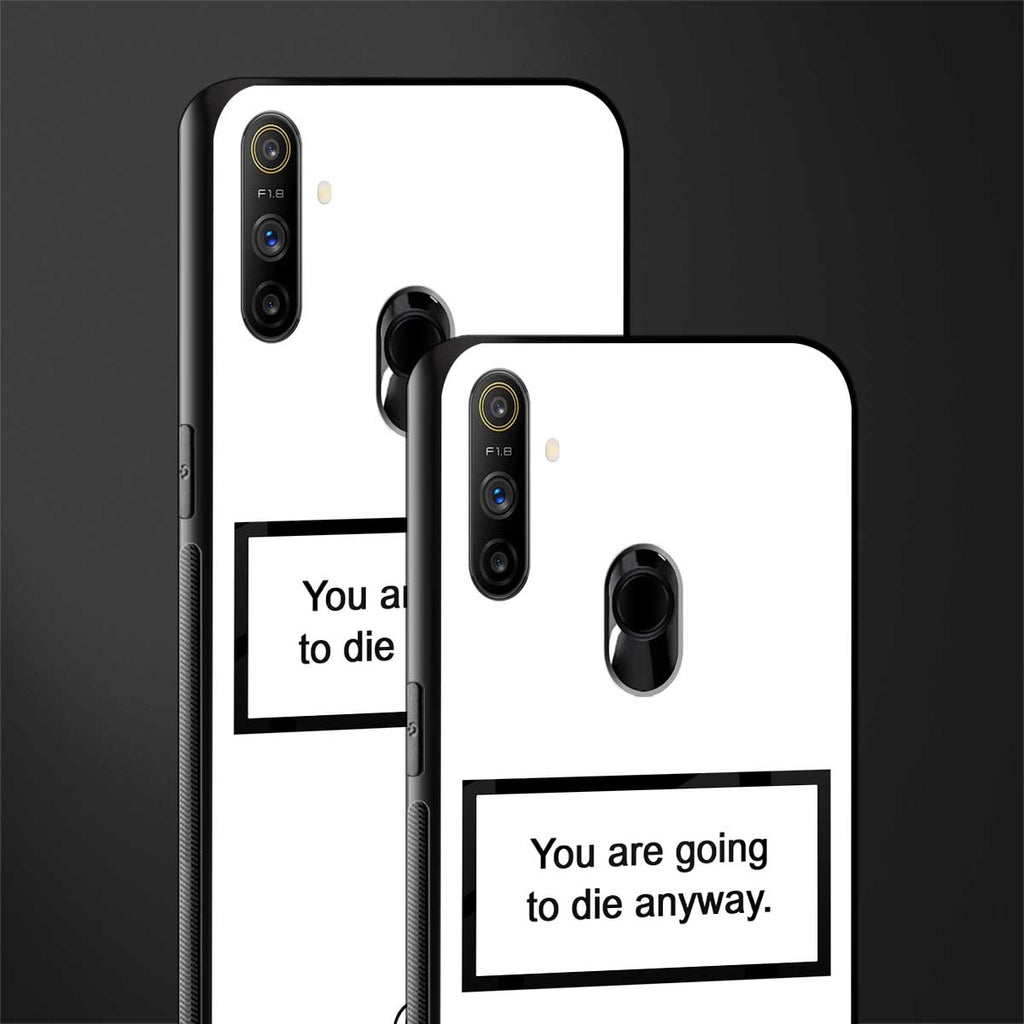 going to die white edition glass case for realme narzo 10a image-2