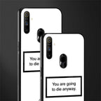 going to die white edition glass case for realme narzo 10a image-2