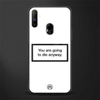 going to die white edition glass case for realme narzo 10a image