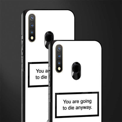 going to die white edition glass case for vivo u20 image-2