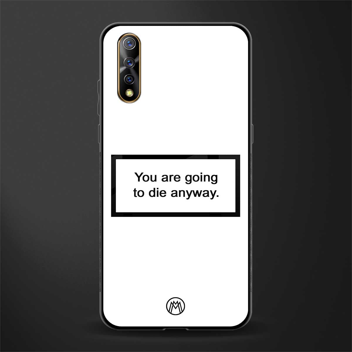 going to die white edition glass case for vivo s1 image