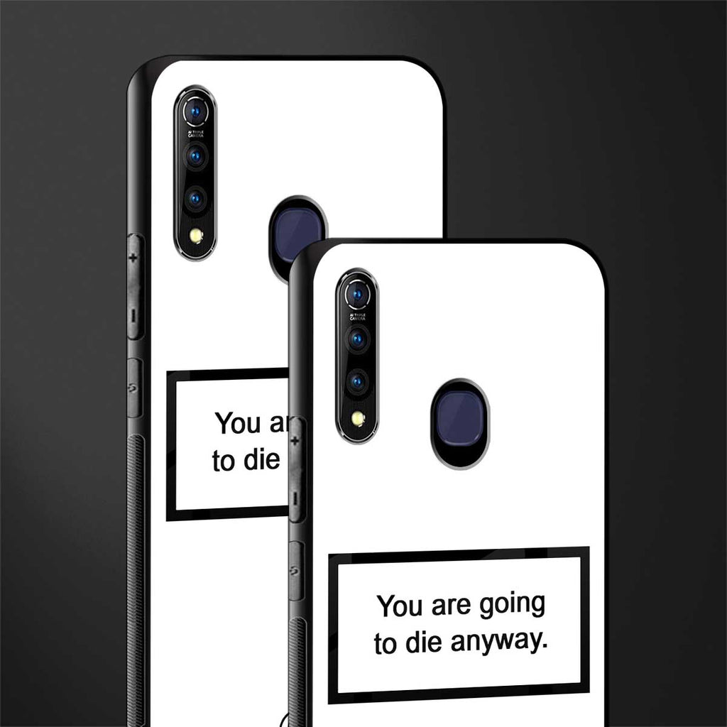 going to die white edition glass case for vivo z1 pro image-2