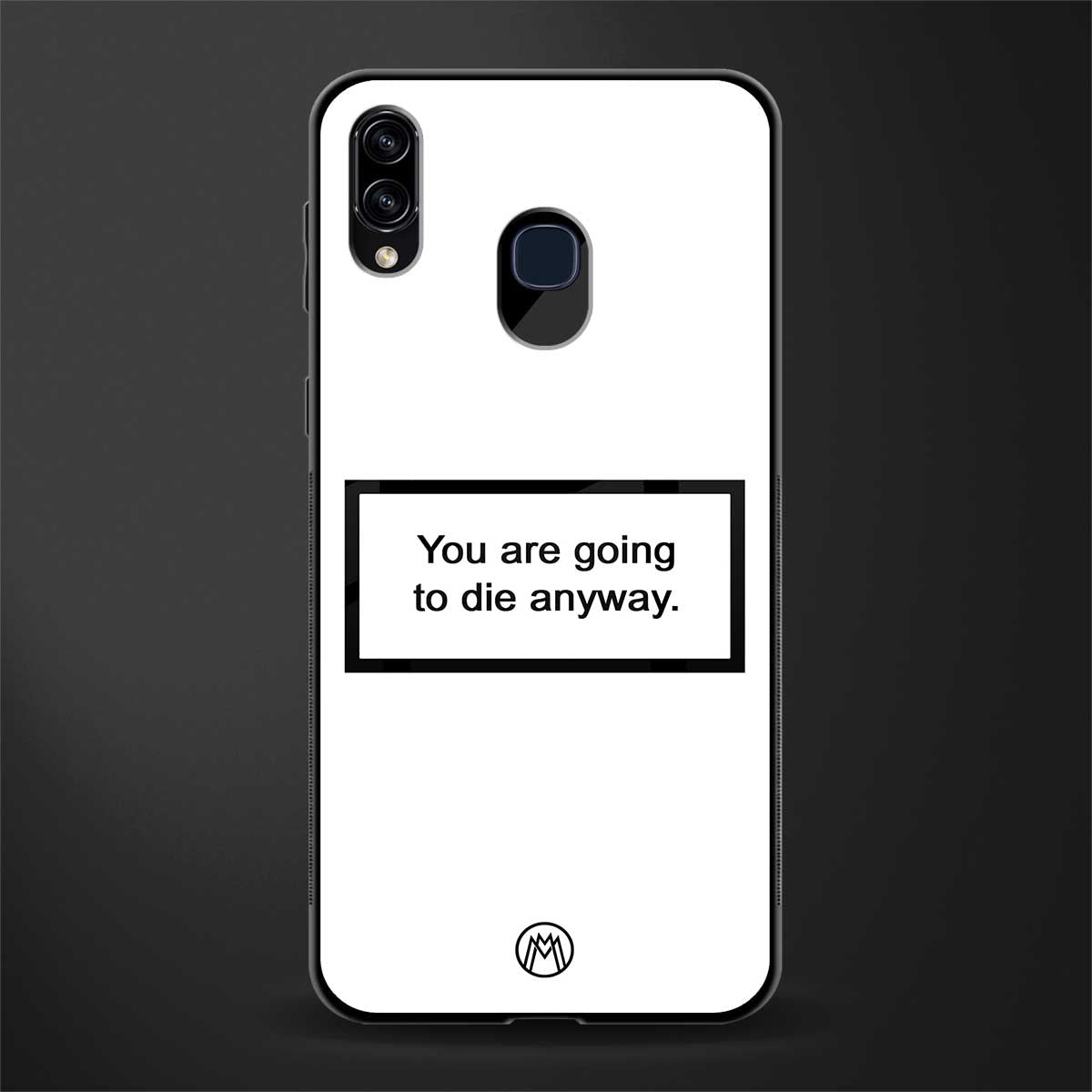 going to die white edition glass case for samsung galaxy m10s image
