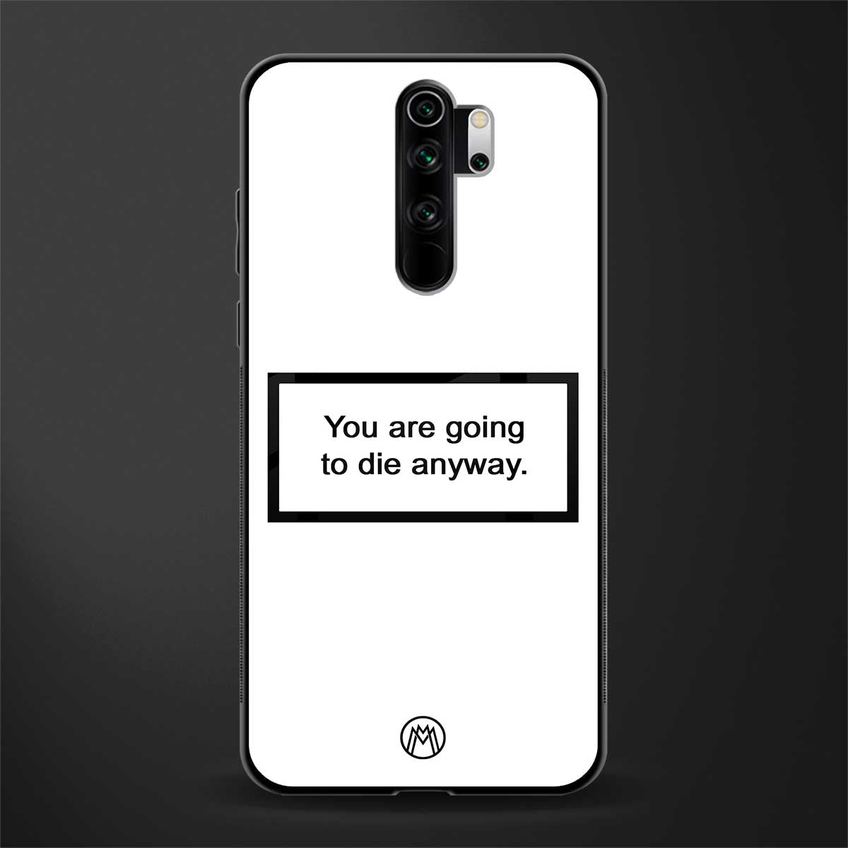 going to die white edition glass case for redmi note 8 pro image