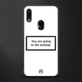 going to die white edition glass case for redmi y3 image