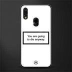 going to die white edition glass case for redmi y3 image