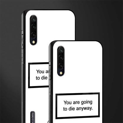 going to die white edition glass case for mi a3 redmi a3 image-2