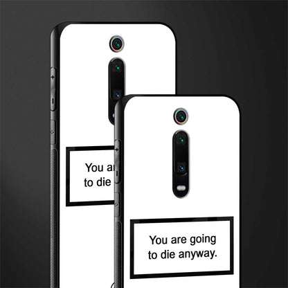 going to die white edition glass case for redmi k20 image-2