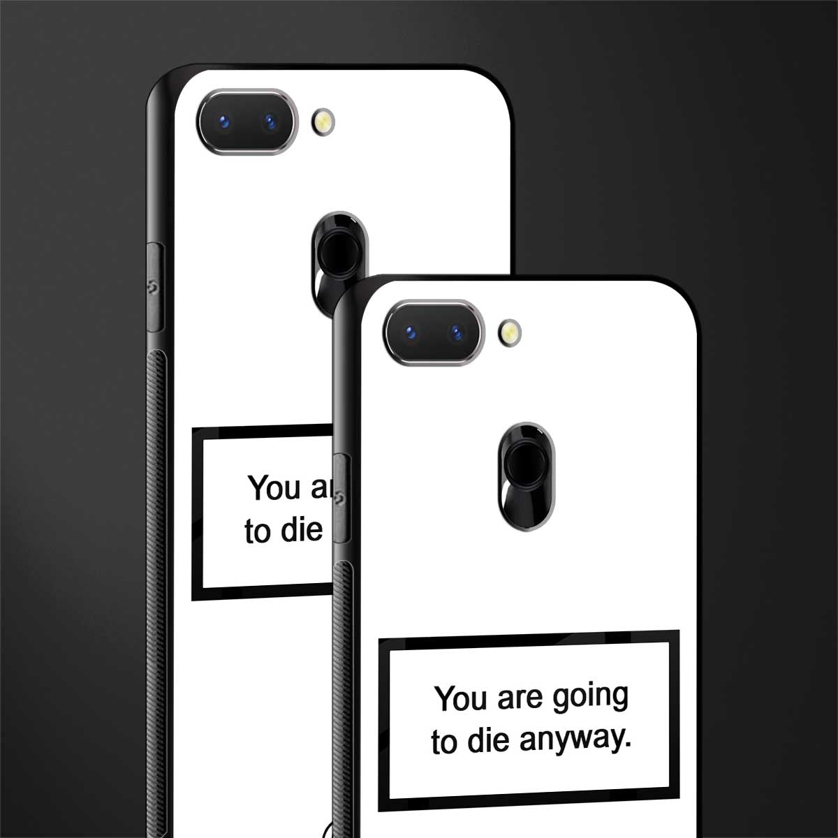 going to die white edition glass case for oppo a5 image-2