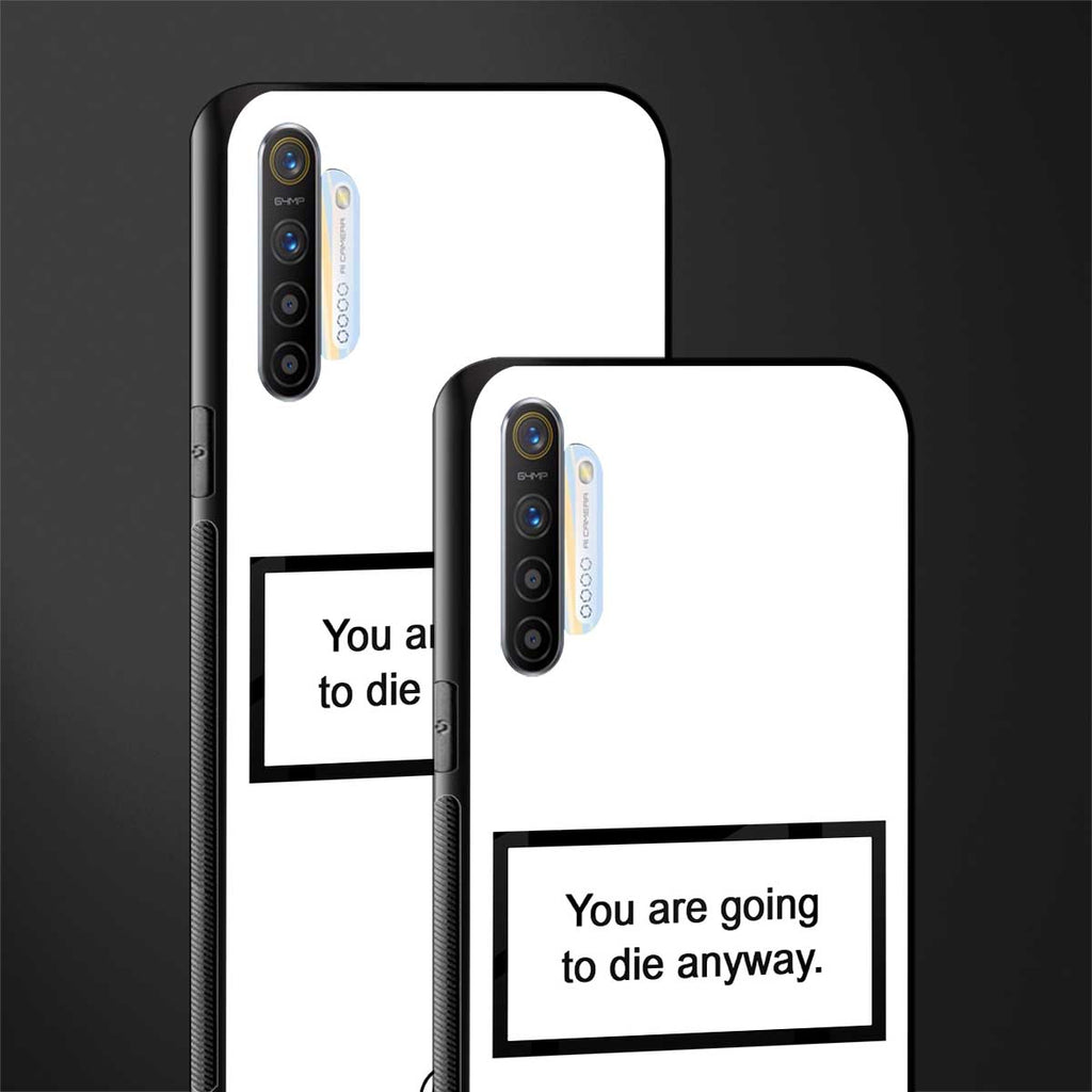 going to die white edition glass case for realme x2 image-2