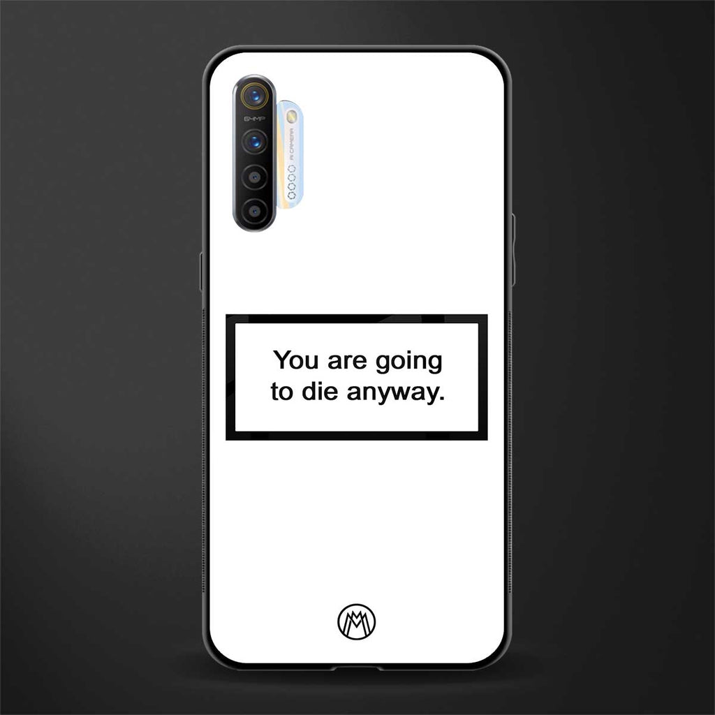 going to die white edition glass case for realme x2 image