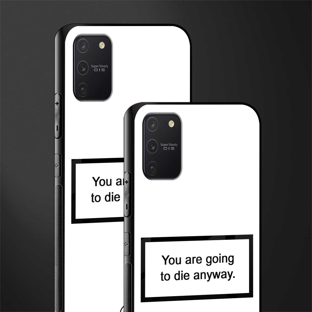 going to die white edition glass case for samsung galaxy a91 image-2
