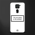 going to die white edition glass case for redmi note 9 image