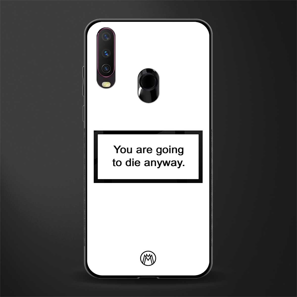 going to die white edition glass case for vivo y12 image