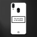 going to die white edition glass case for vivo y95 image