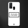 going to die white edition glass case for vivo y50 image