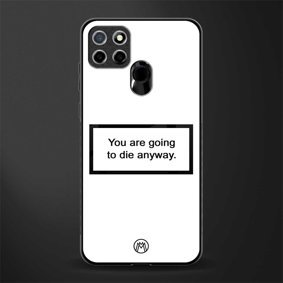 going to die white edition glass case for realme narzo 20 image