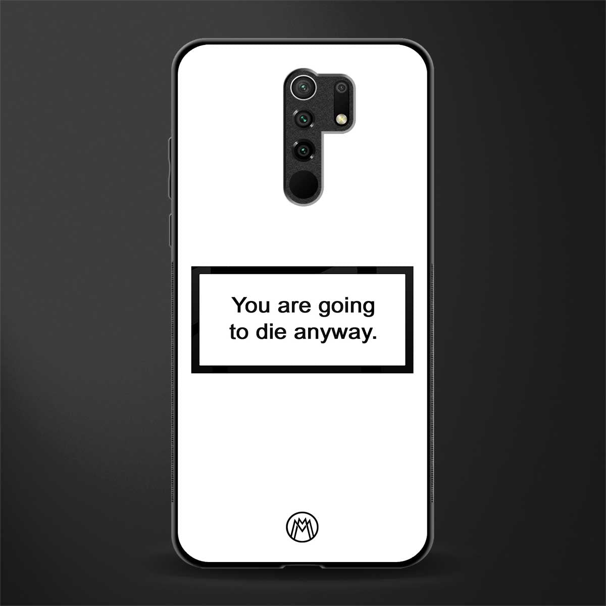 going to die white edition glass case for poco m2 image