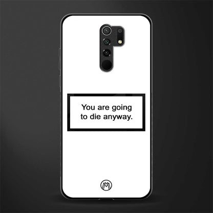 going to die white edition glass case for poco m2 image