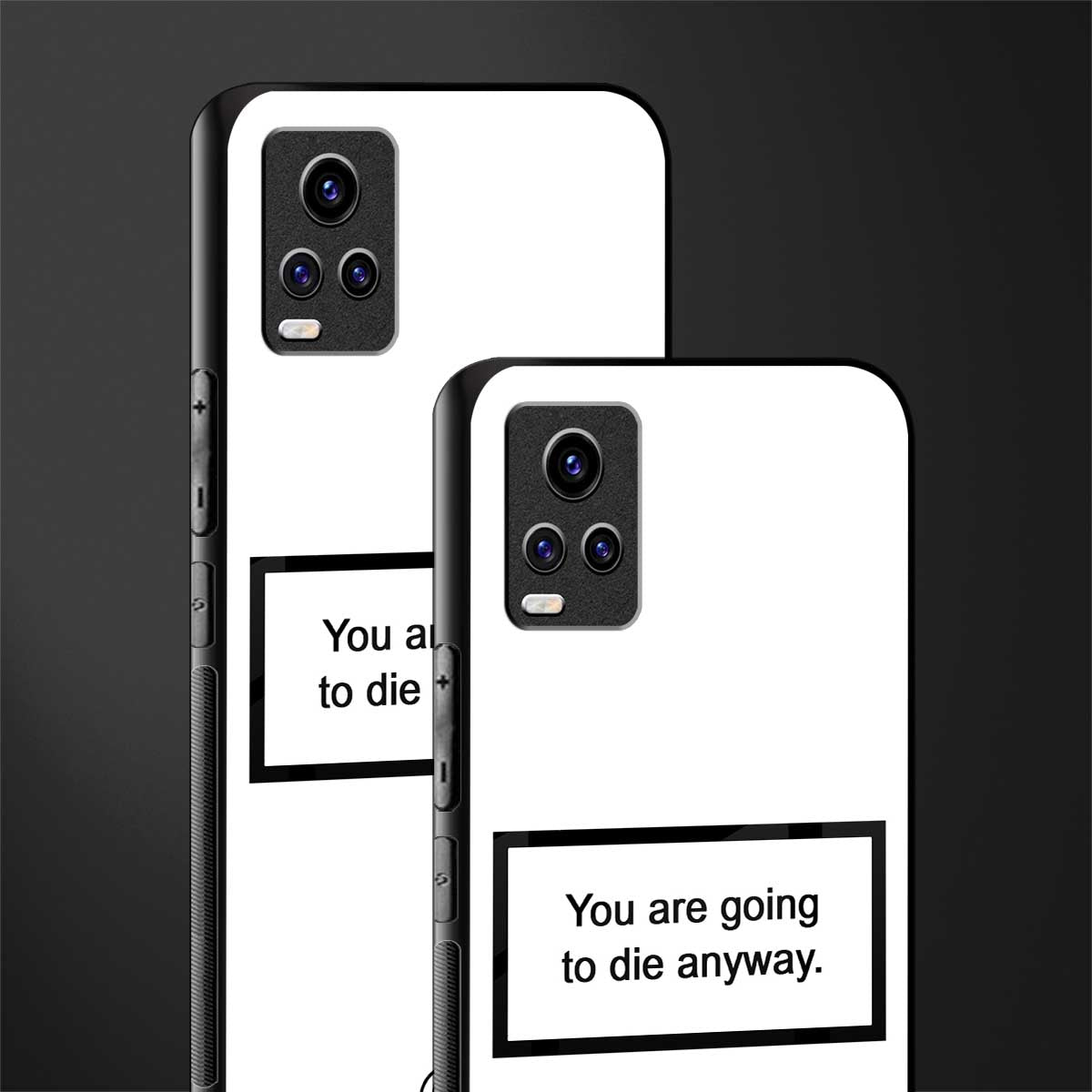 going to die white edition glass case for vivo v20 image-2