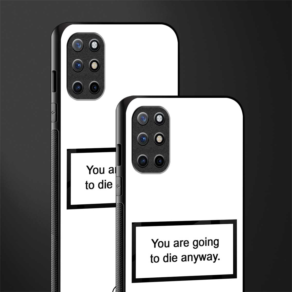 going to die white edition glass case for oneplus 8t image-2