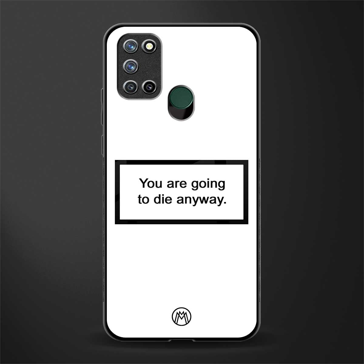 going to die white edition glass case for realme 7i image