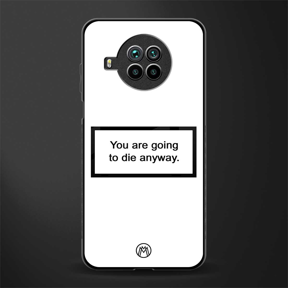 going to die white edition glass case for mi 10i image