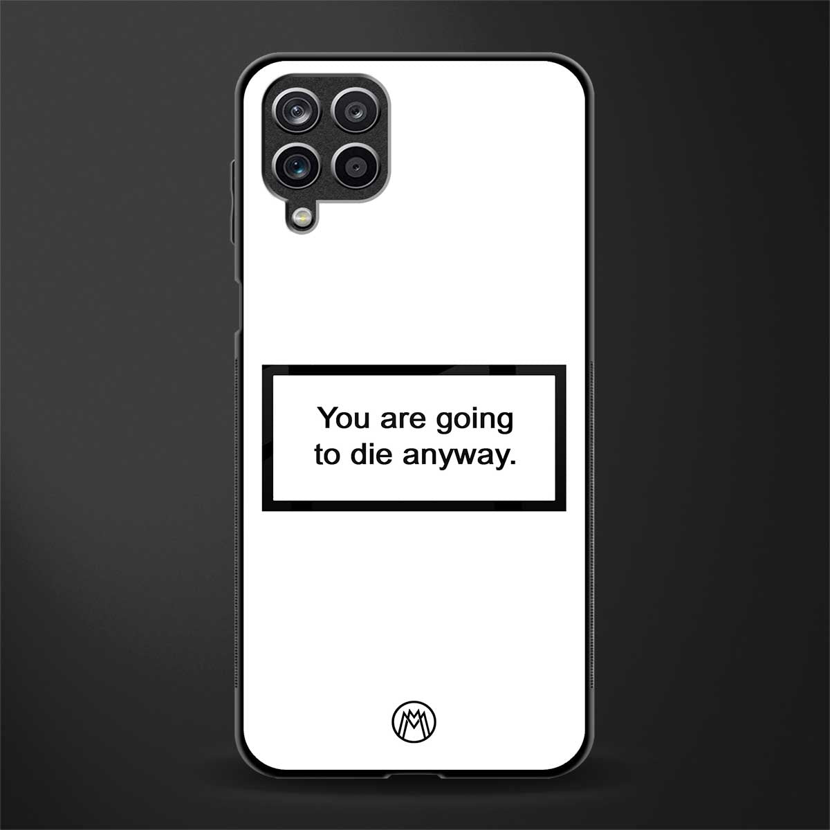 going to die white edition glass case for samsung galaxy a12 image