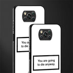 going to die white edition glass case for poco x3 image-2