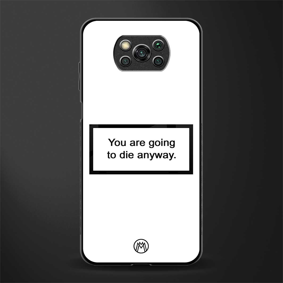 going to die white edition glass case for poco x3 image