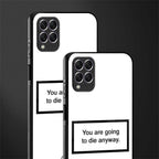 going to die white edition glass case for samsung galaxy f62 image-2