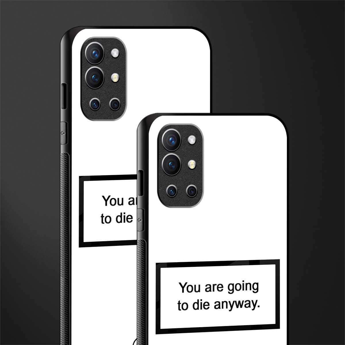 going to die white edition glass case for oneplus 9r image-2