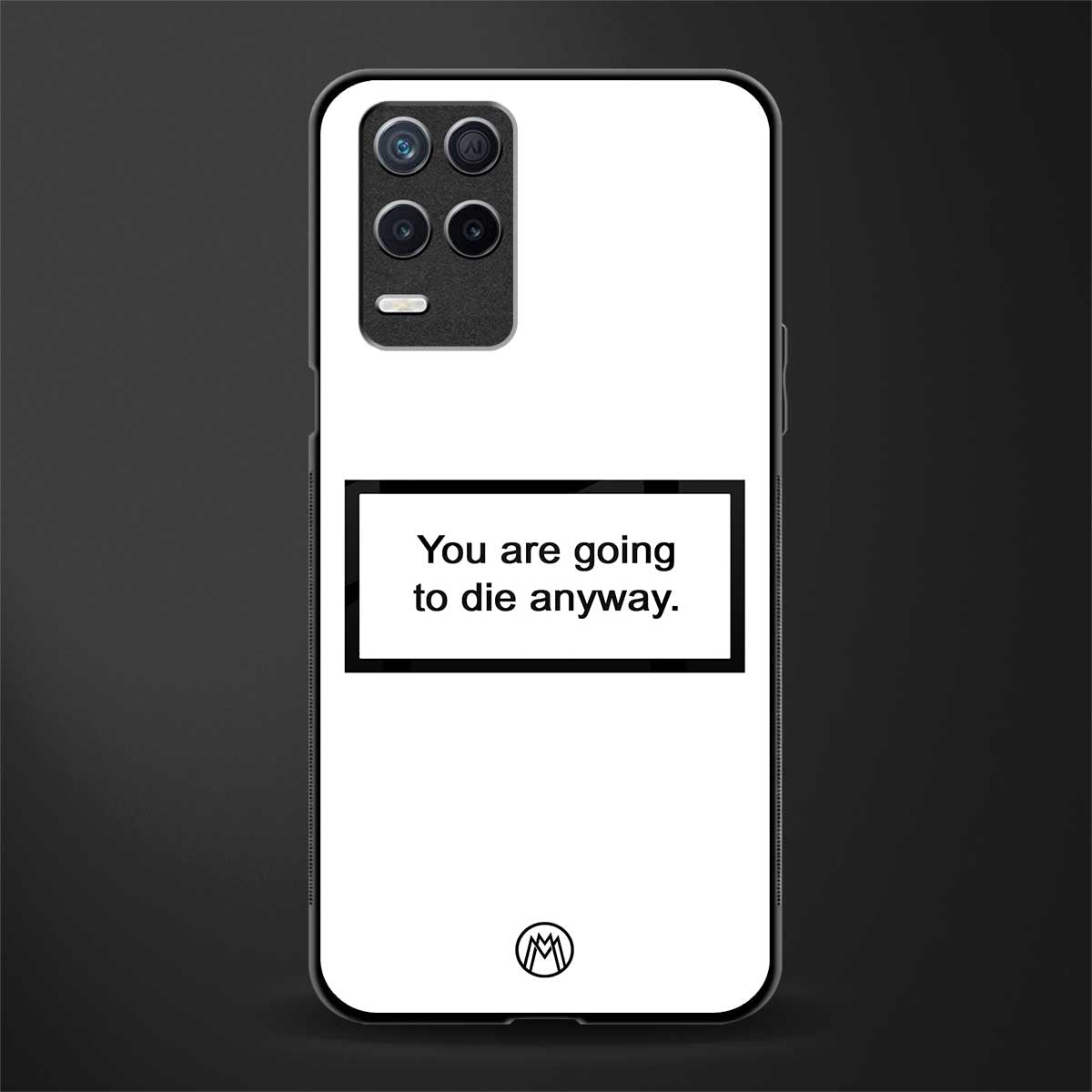 going to die white edition glass case for realme 8 5g image