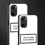 going to die white edition glass case for mi 11x 5g image-2