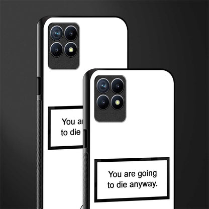 going to die white edition glass case for realme 8i image-2