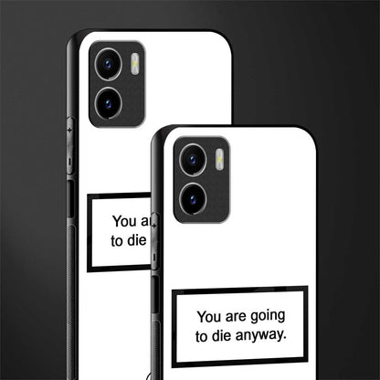 going to die white edition glass case for vivo y15s image-2
