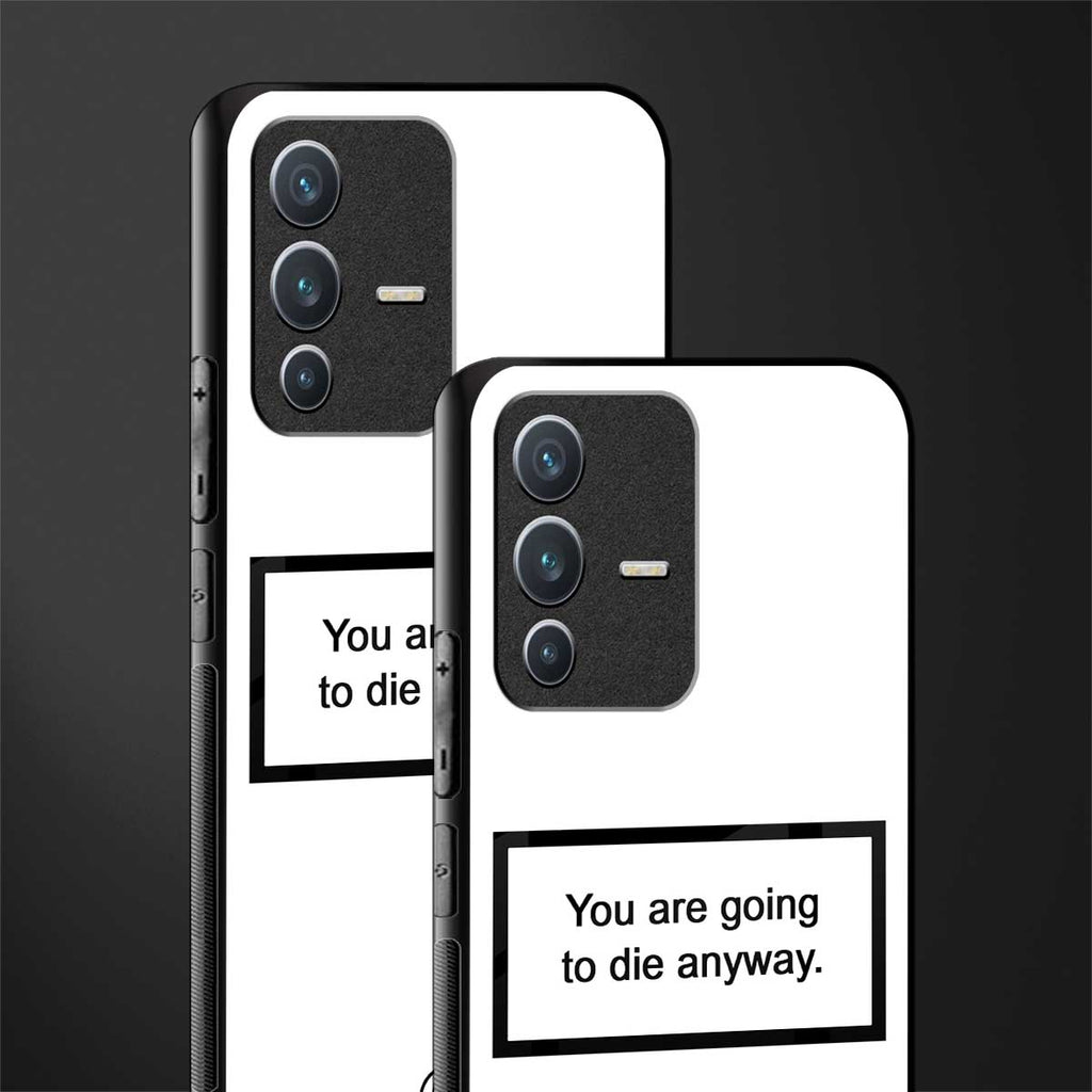 going to die white edition glass case for vivo v23 5g image-2