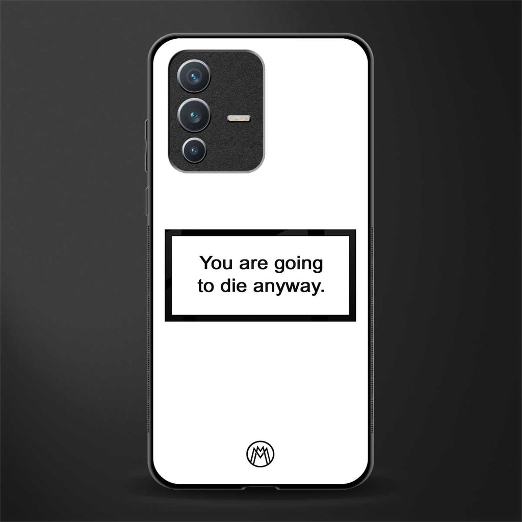 going to die white edition glass case for vivo v23 5g image