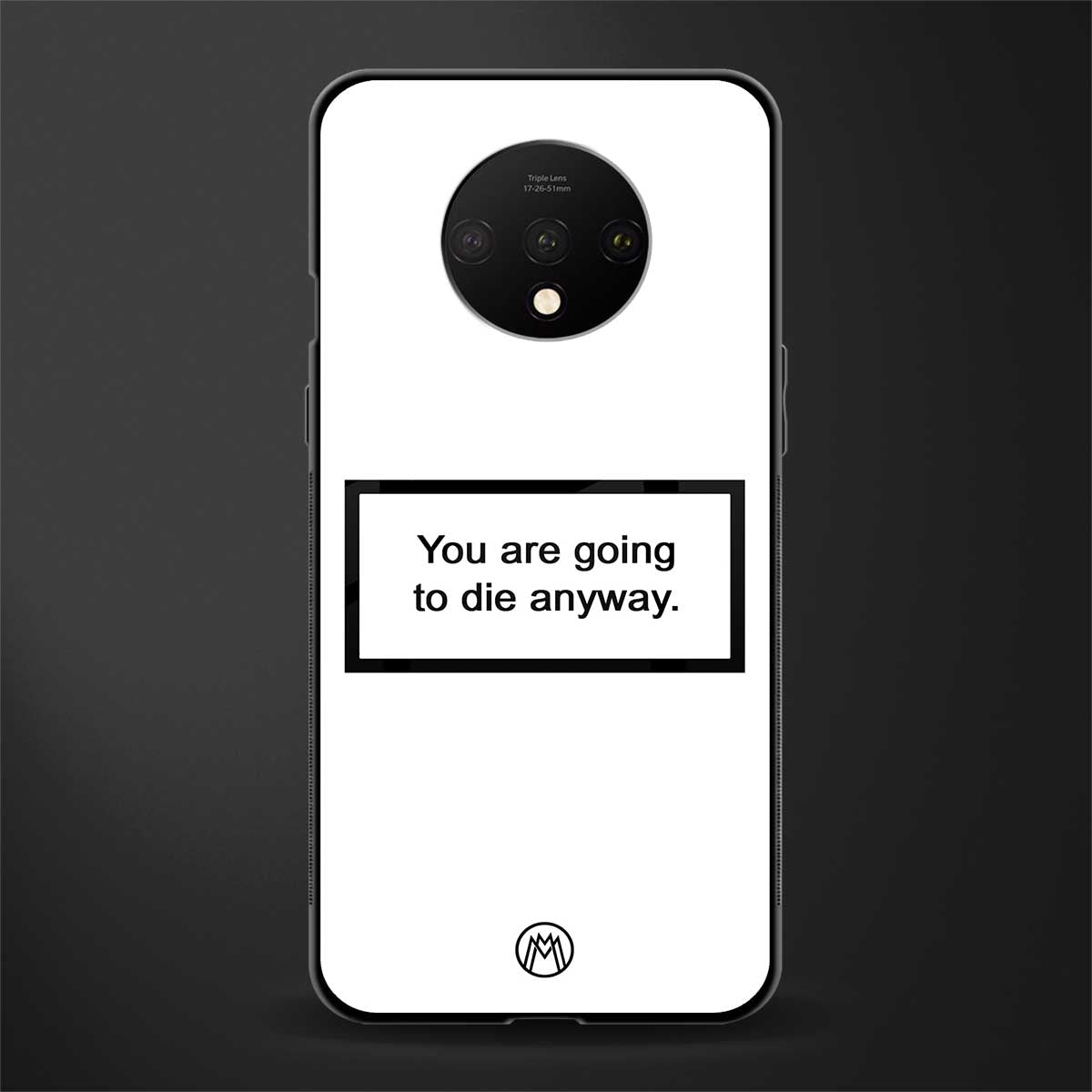 going to die white edition glass case for oneplus 7t image