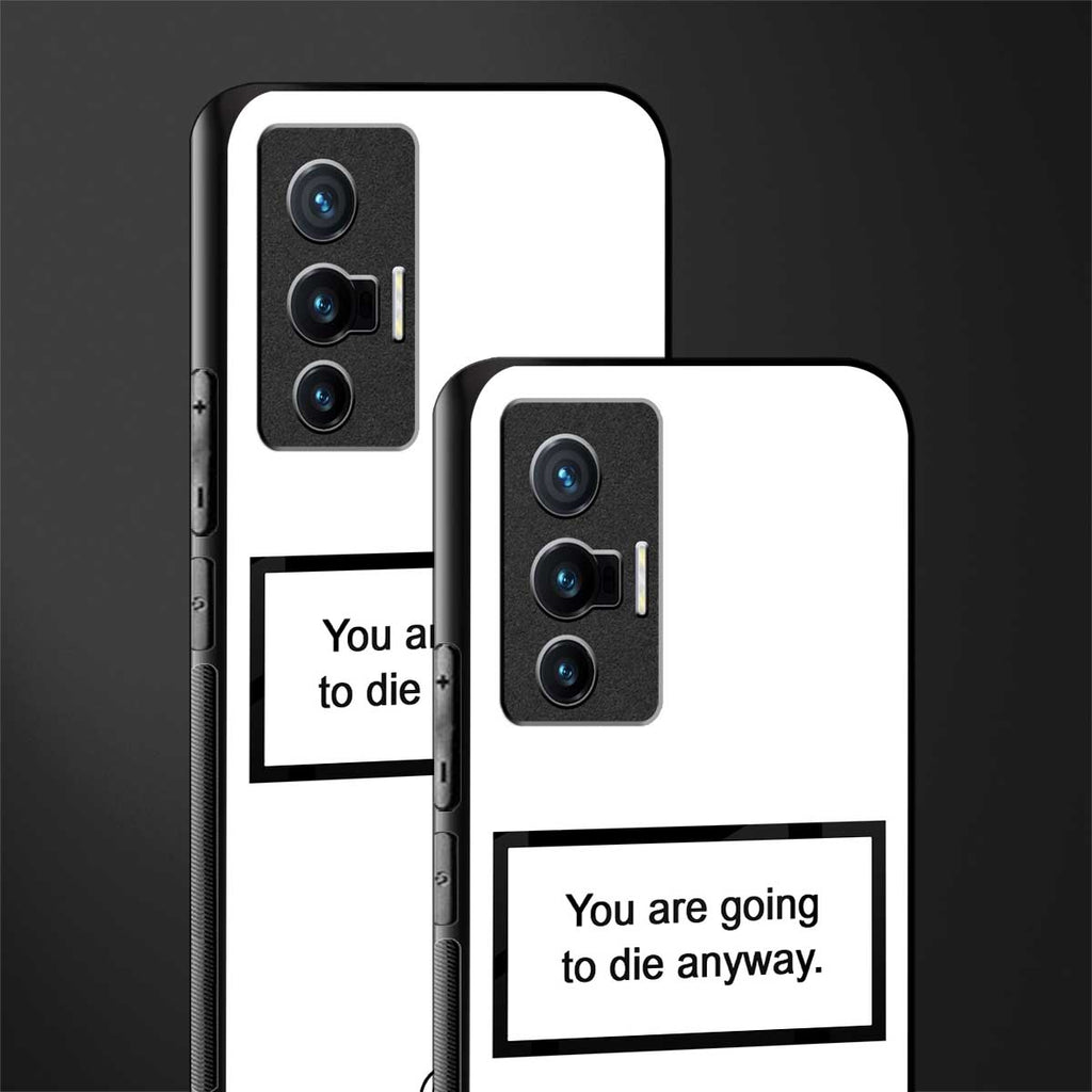 going to die white edition glass case for vivo x70 image-2