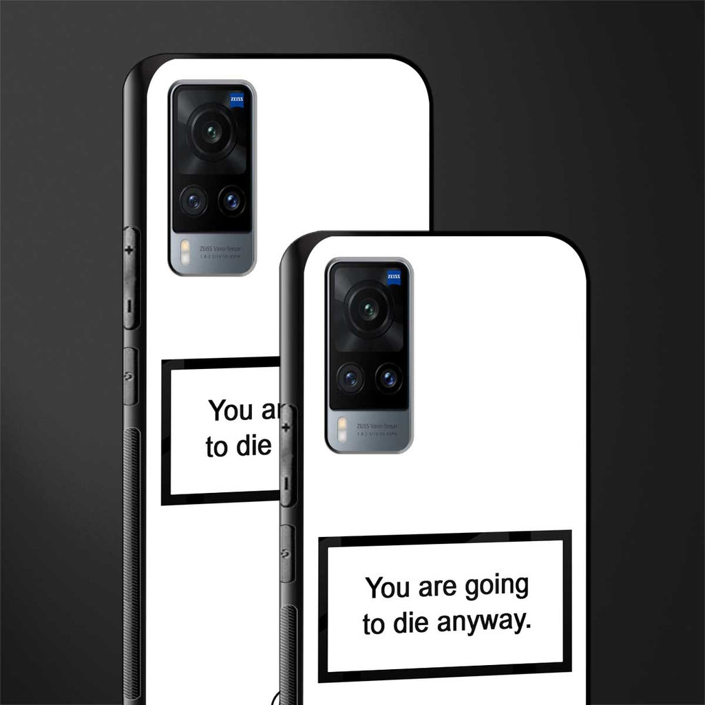 going to die white edition glass case for vivo x60 image-2