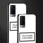 going to die white edition glass case for vivo x60 image-2