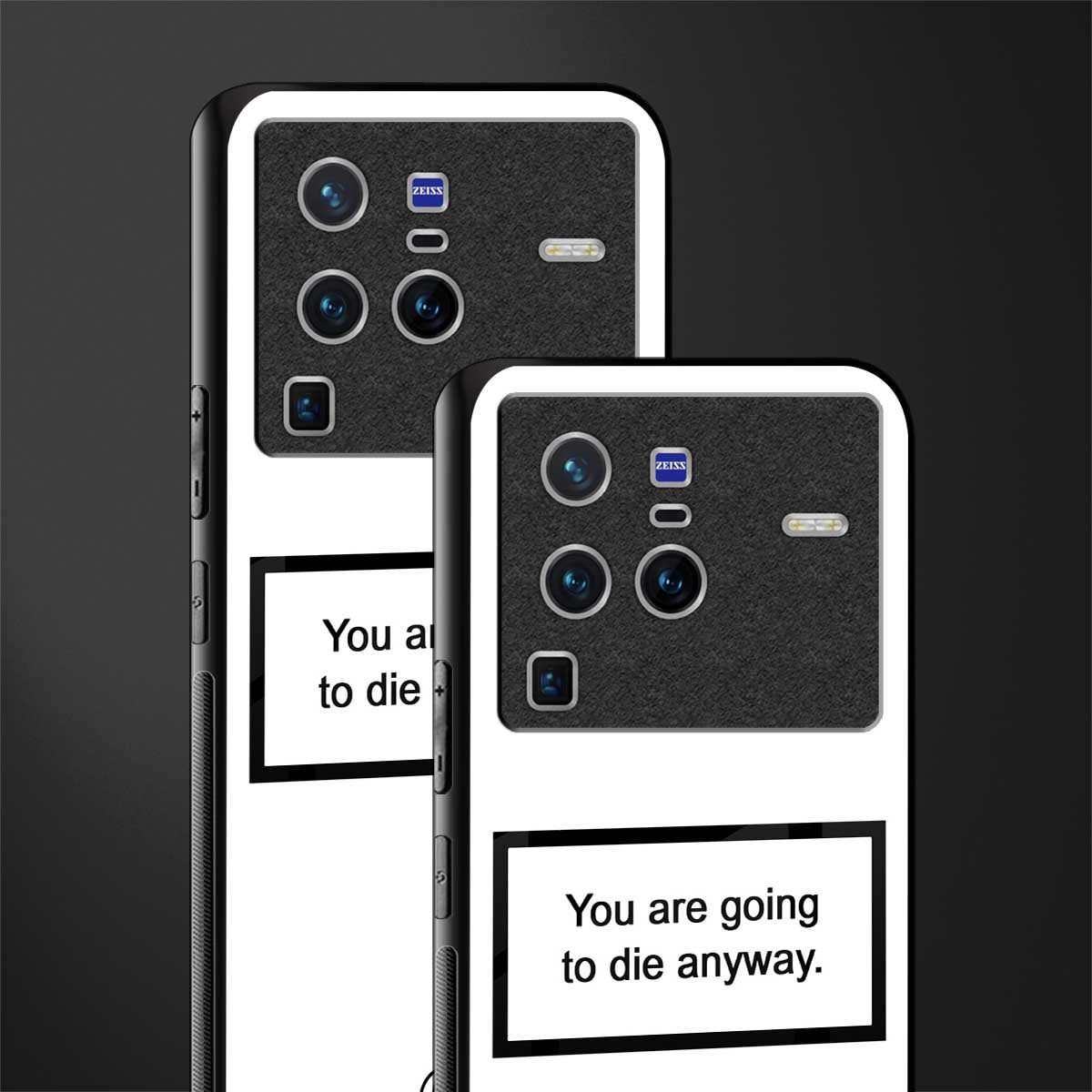 going to die white edition glass case for vivo x80 pro 5g image-2