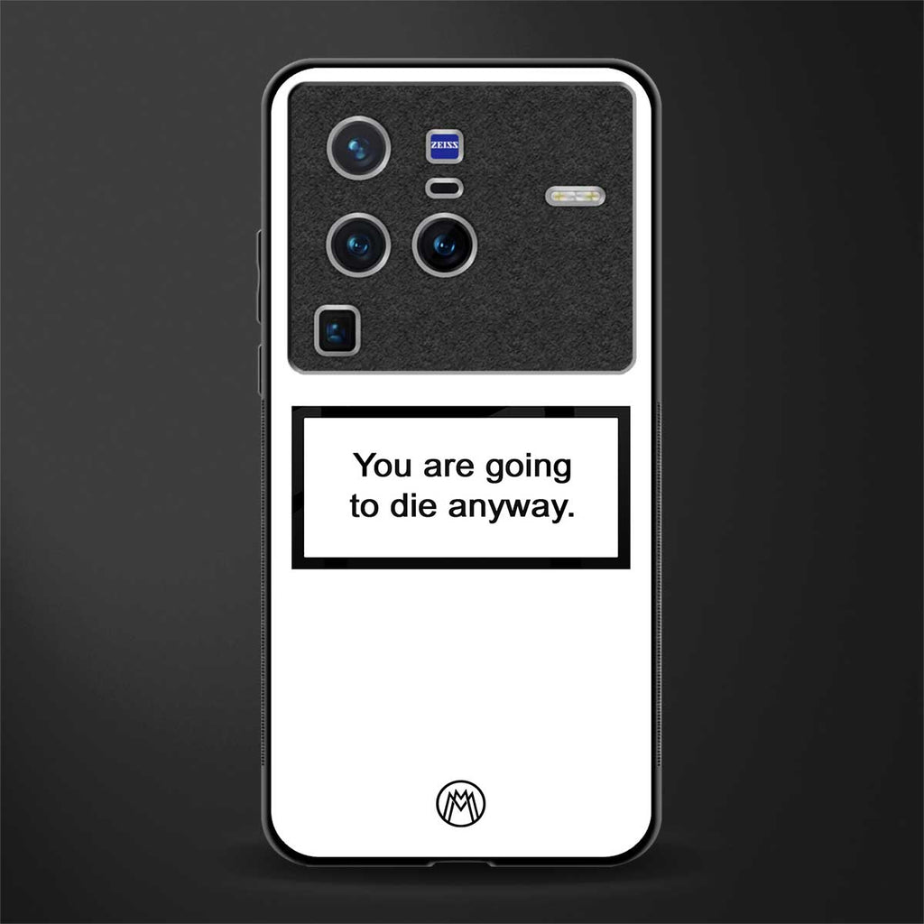 going to die white edition glass case for vivo x80 pro 5g image