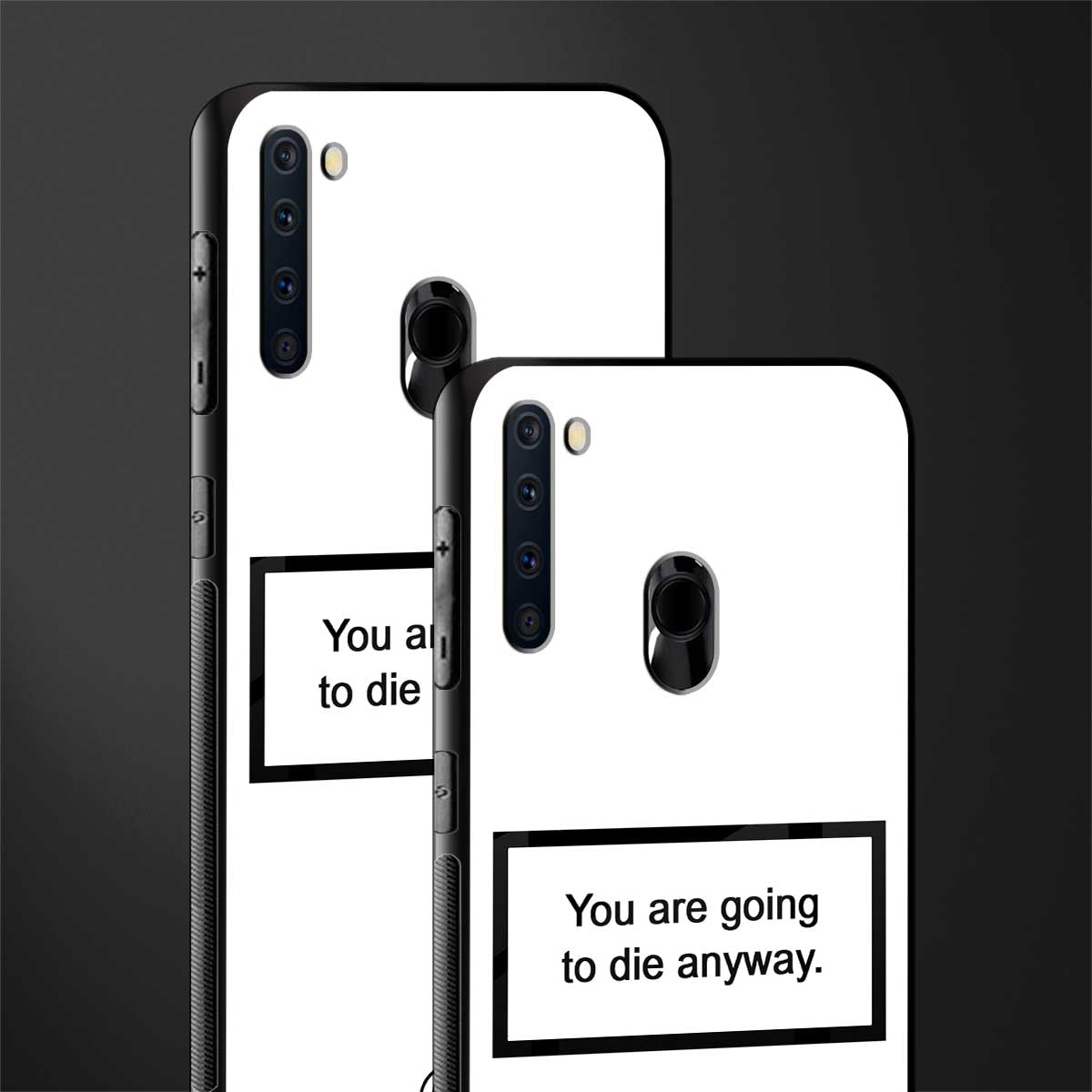 going to die white edition glass case for samsung a21 image-2
