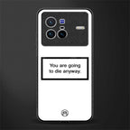 going to die white edition glass case for vivo x80 image