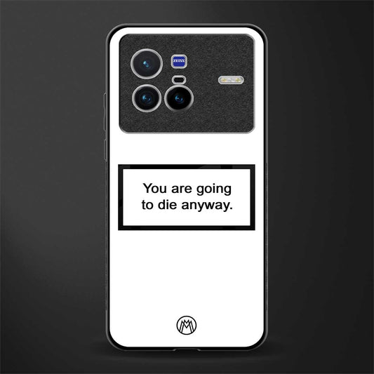 going to die white edition glass case for vivo x80 image
