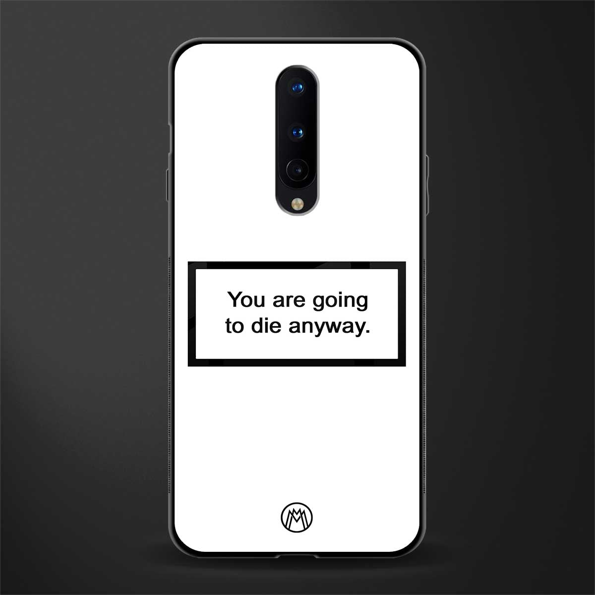 going to die white edition glass case for oneplus 8 image