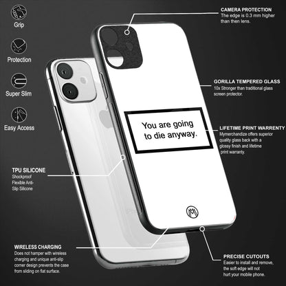 going to die white edition glass case for realme 2 pro image-4